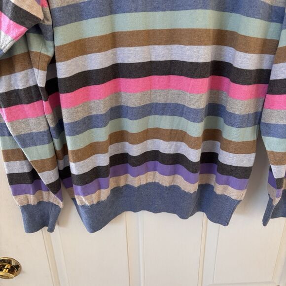 Peter Millar Mens Sweater Size L 1/4 Zip Striped Multicolor Preppy Golf Outdoors - Picture 5 of 10